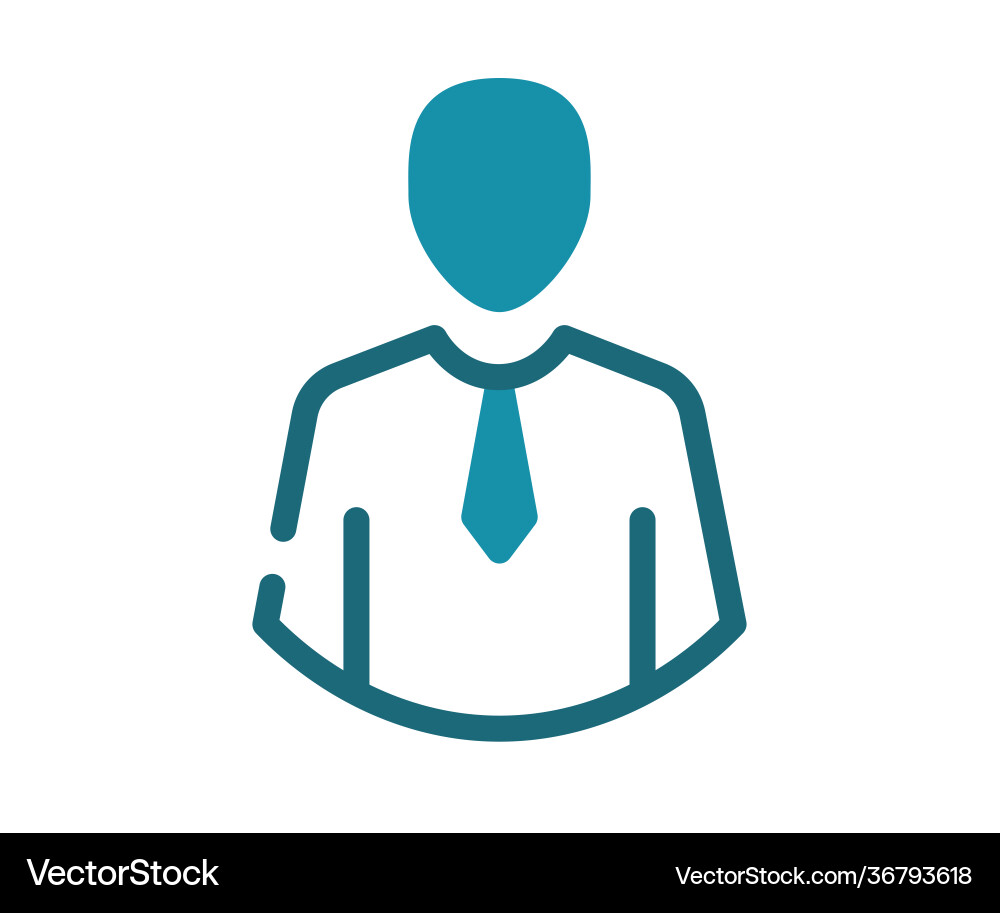 Man user profile single isolated icon with solid Man user profile single isolated icon with solid vector image