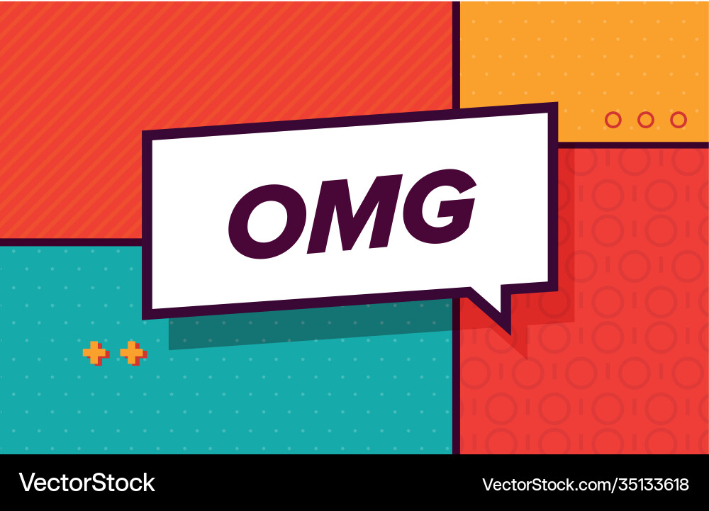 Omg in design banner template for web Omg in design banner template for web vector image