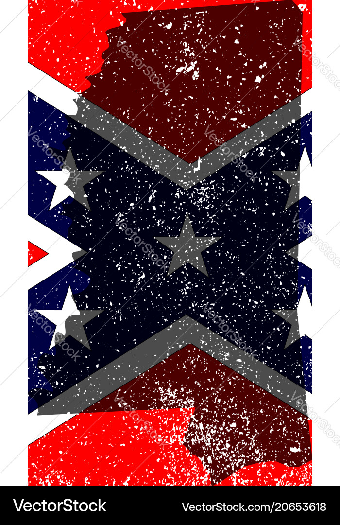 Rebel civil war flag with mississippi map Rebel civil war flag with mississippi map vector image