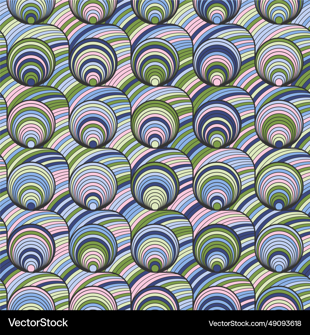 Seamless colorful pattern of circular geometric Seamless colorful pattern of circular geometric vector image