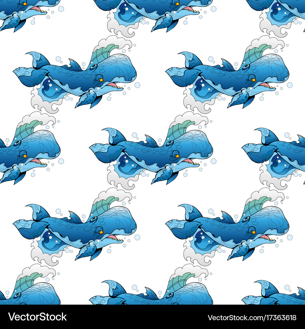 Seamless pattern with the image of a large blue vector image