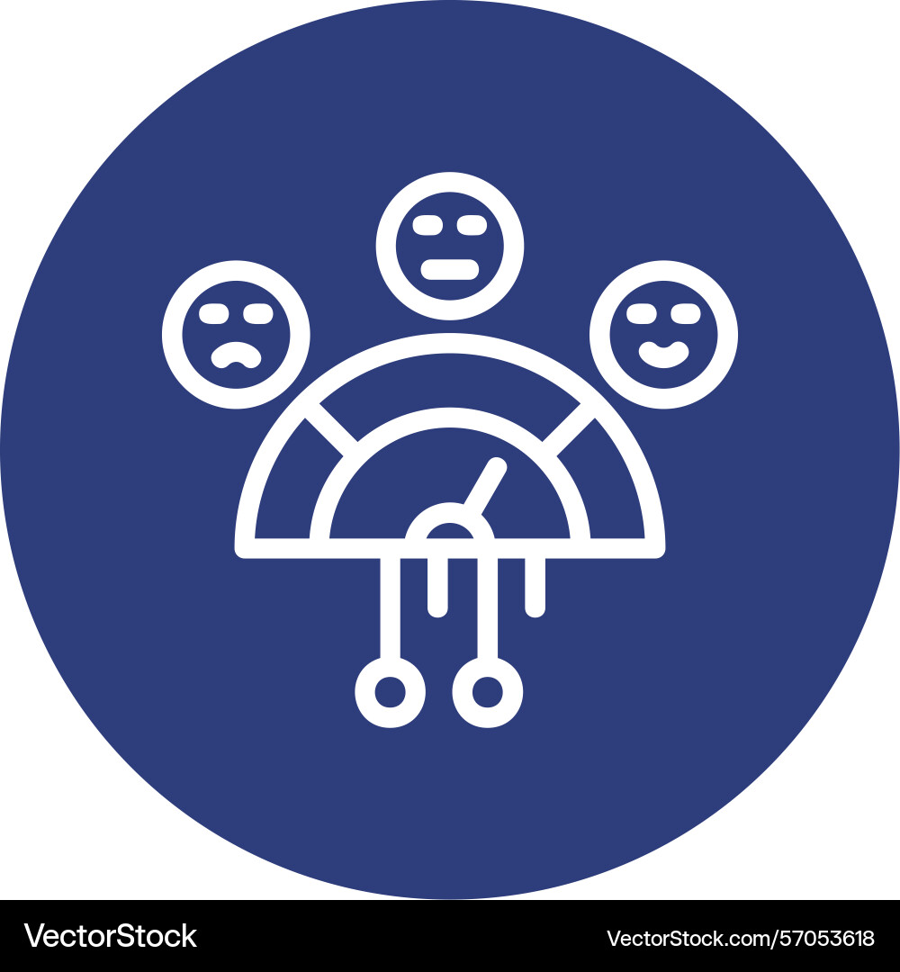 Sentiment analysis line circle style icon design vector image