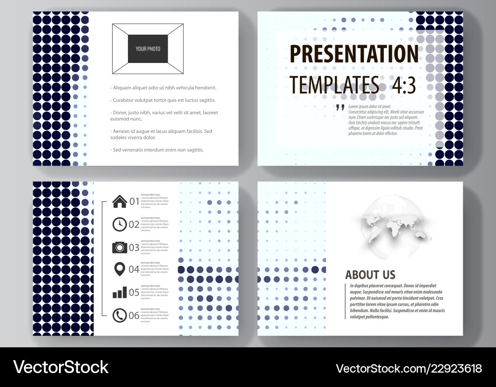 Set of business templates for presentation slides Set of business templates for presentation slides vector image