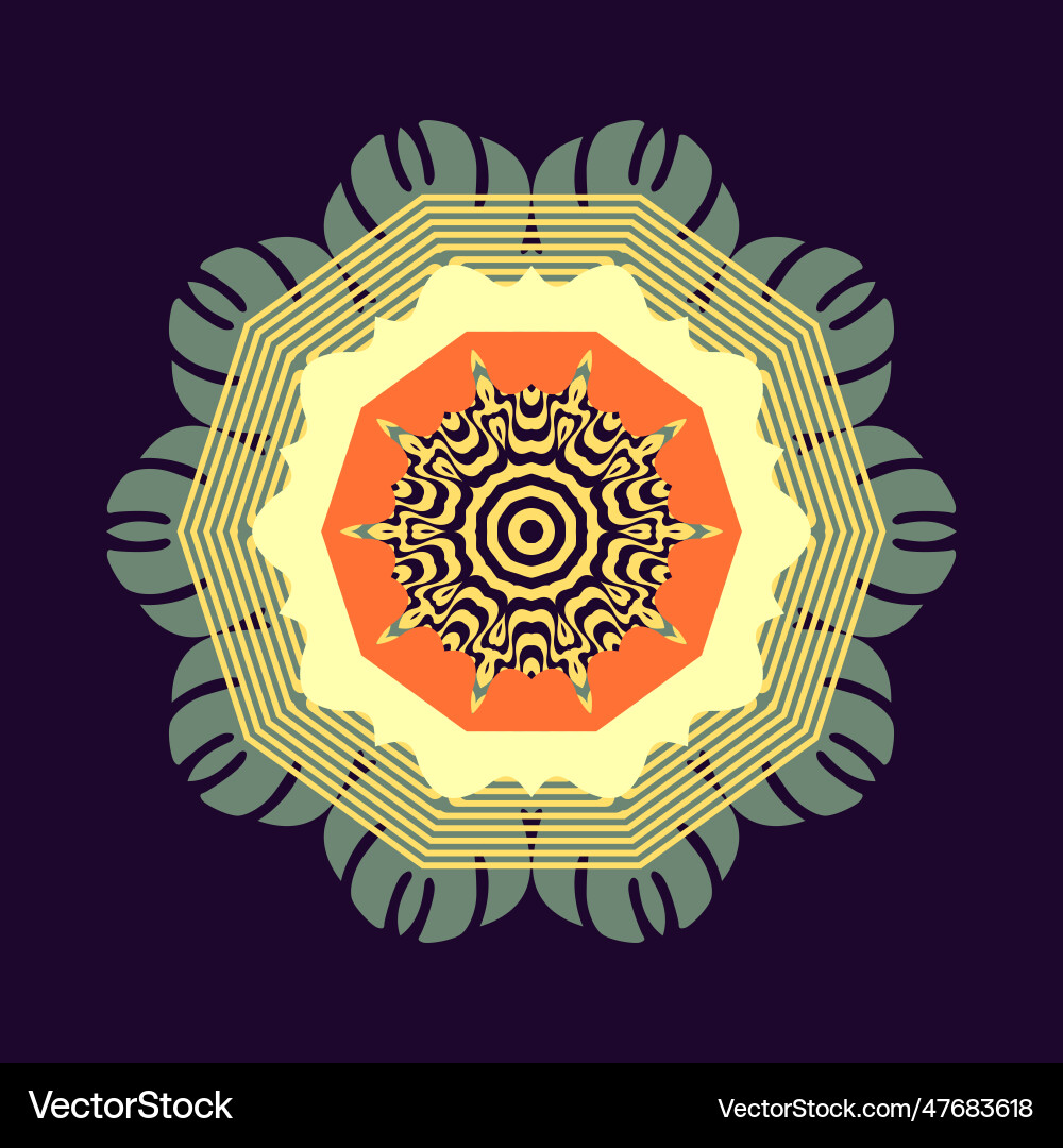 Symmetrical composition abstract element Vector Image