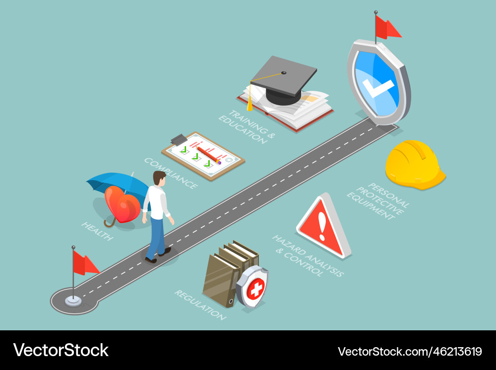 3d isometric flat conceptual Royalty Free Vector Image