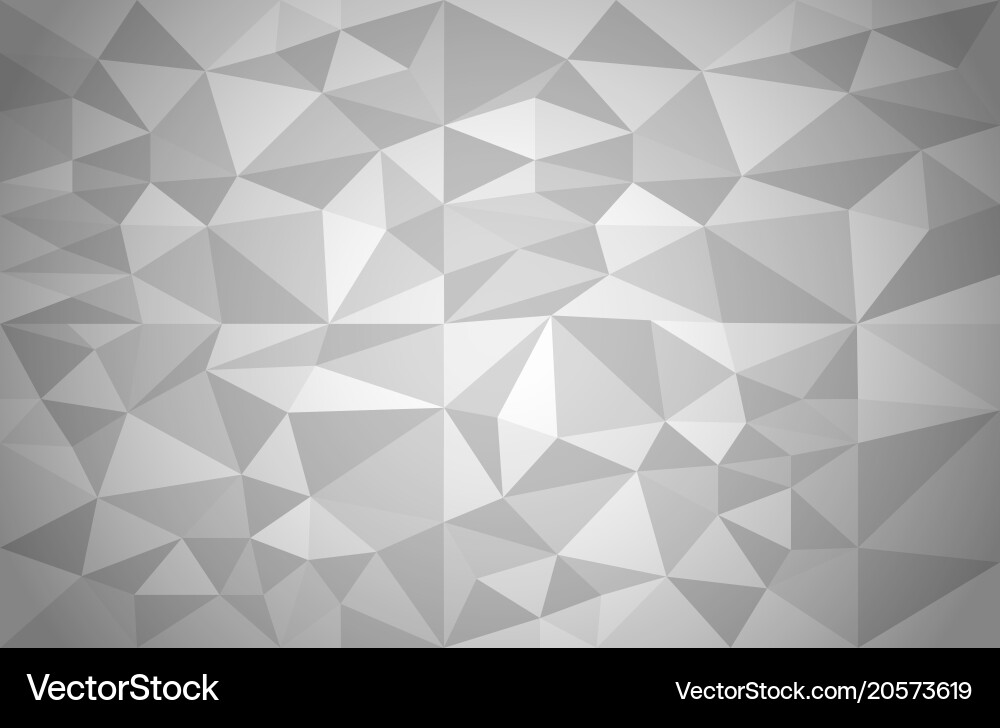 Abstract background of different triangles grey vector image