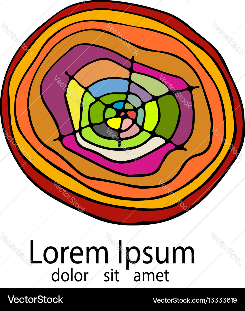 Abstract circle design element colorful vector image
