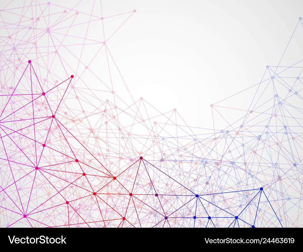 Abstract geometric background with connecting Vector Image