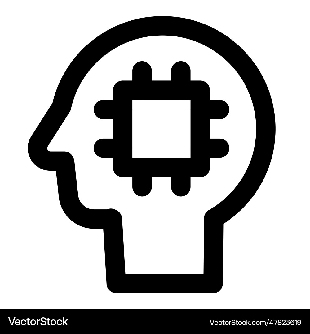 Automated technology component in ai application Vector Image