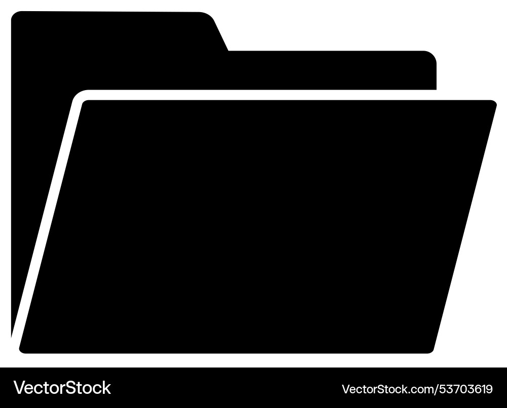 Black folder icon file collection document Black folder icon file collection document vector image