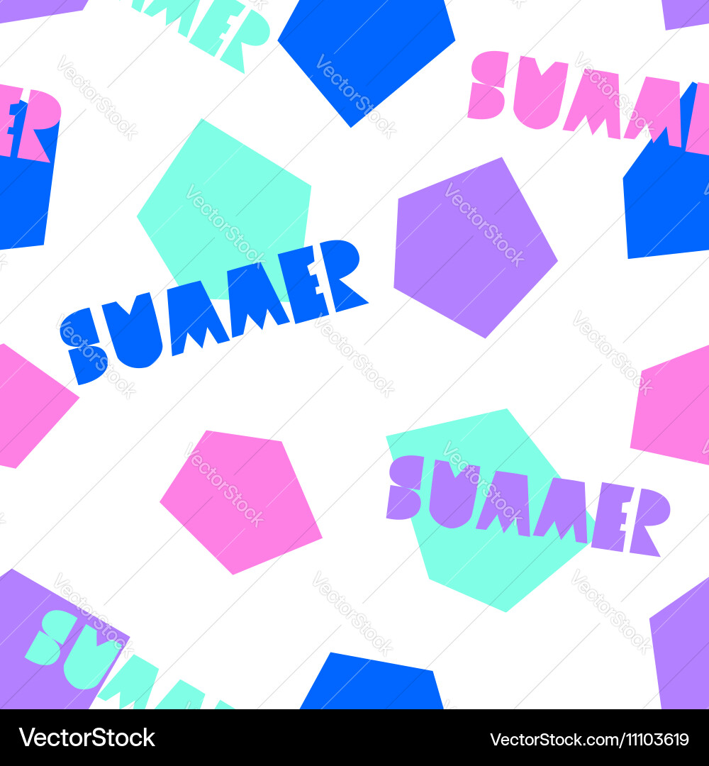 Bright Summer Typography Pattern vector image