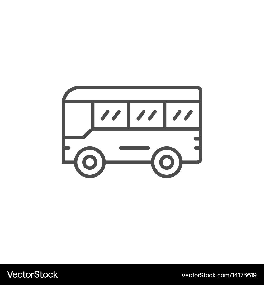 Bus Line Icon Vector Image