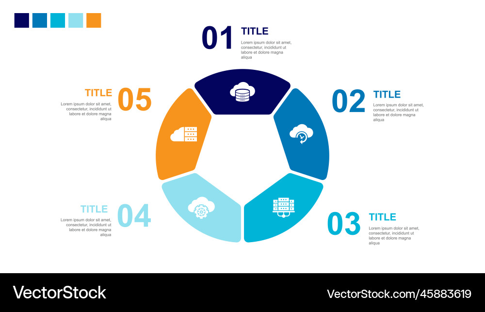 Cloud storage backup data center vector image