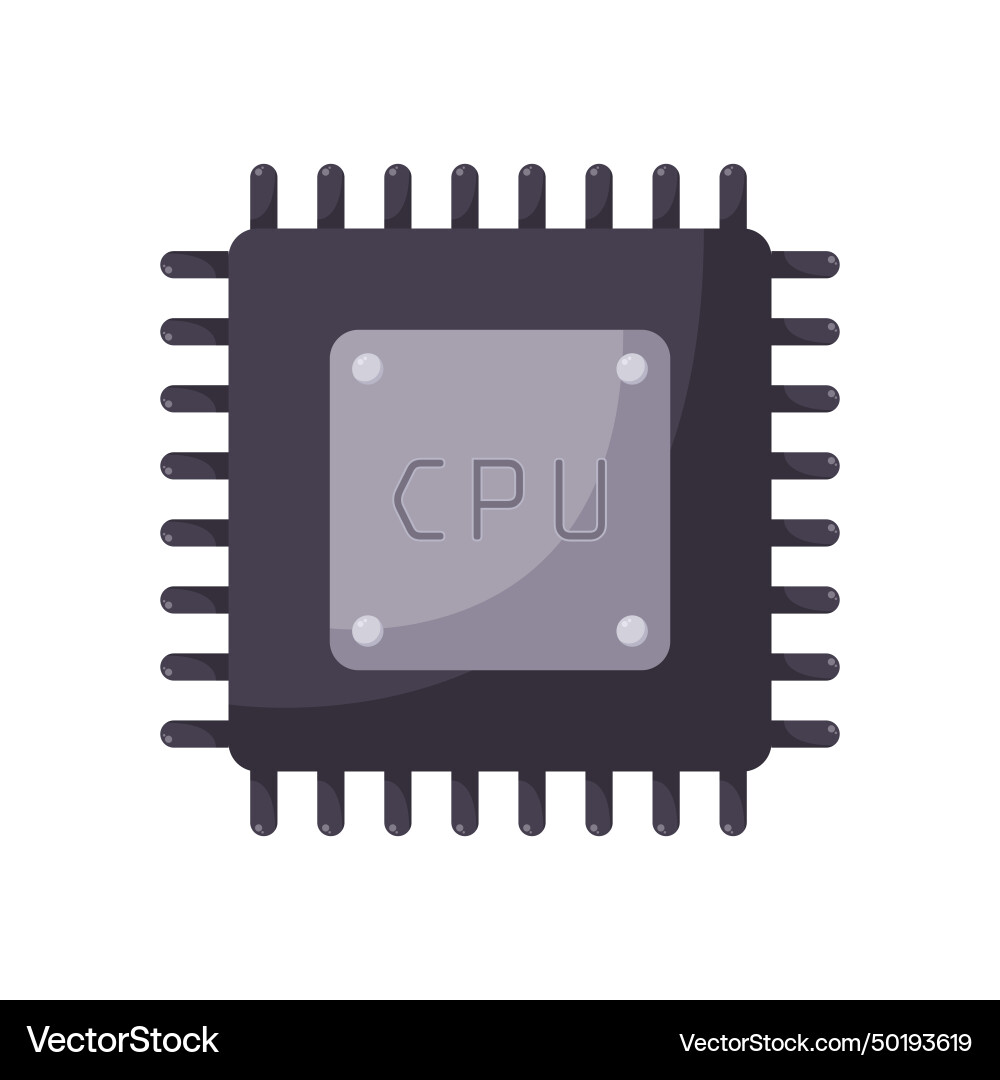 Cpu central processing unit microchip technology Cpu central processing unit microchip technology vector image