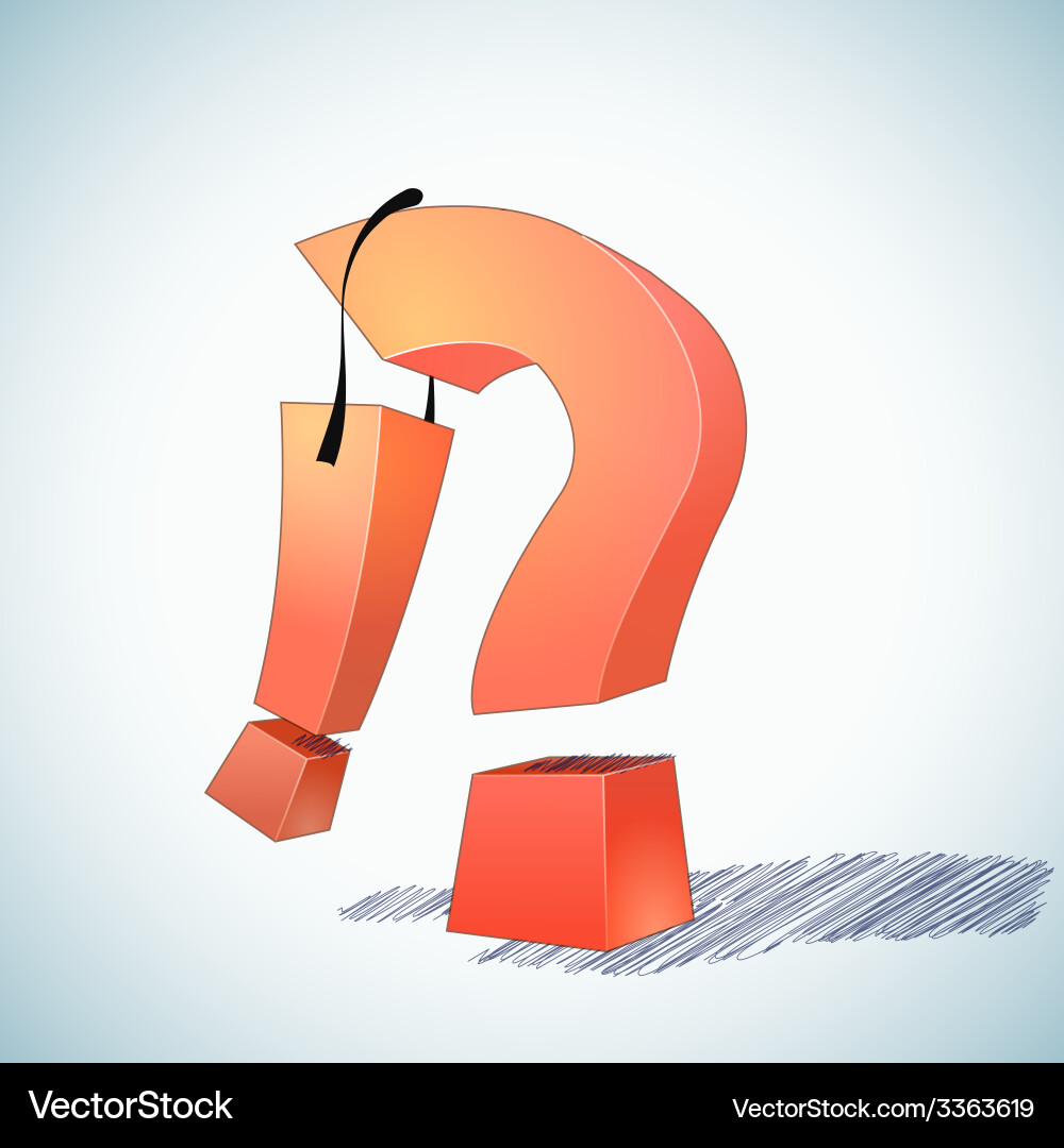 Exclamation point vs question mark Vector Image