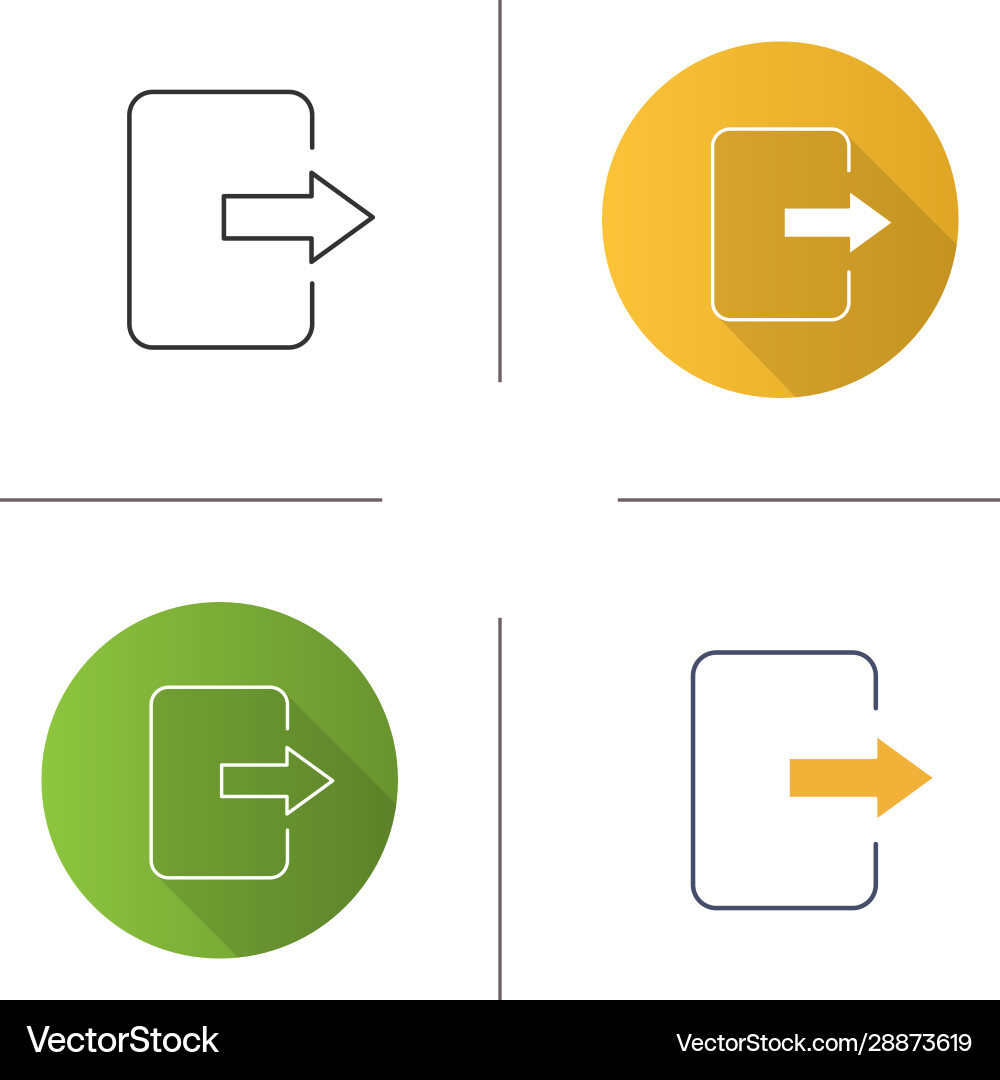 Exit button icon Exit button icon vector image