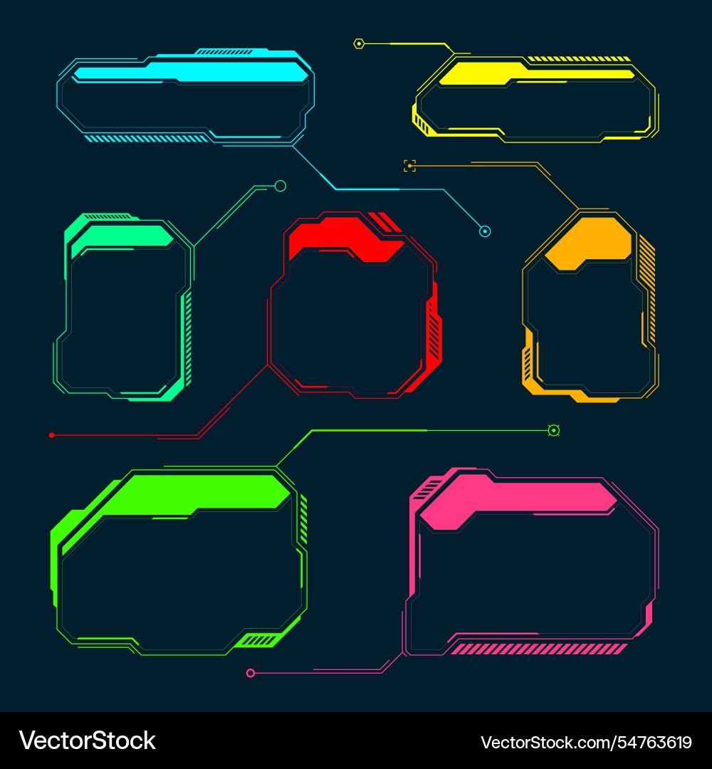 Futuristic hud or ui elements sci-fi user Futuristic hud or ui elements sci-fi user vector image