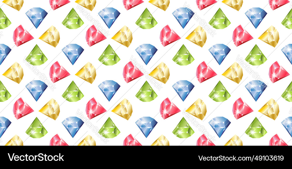 Gemstone pattern Gemstone pattern vector image