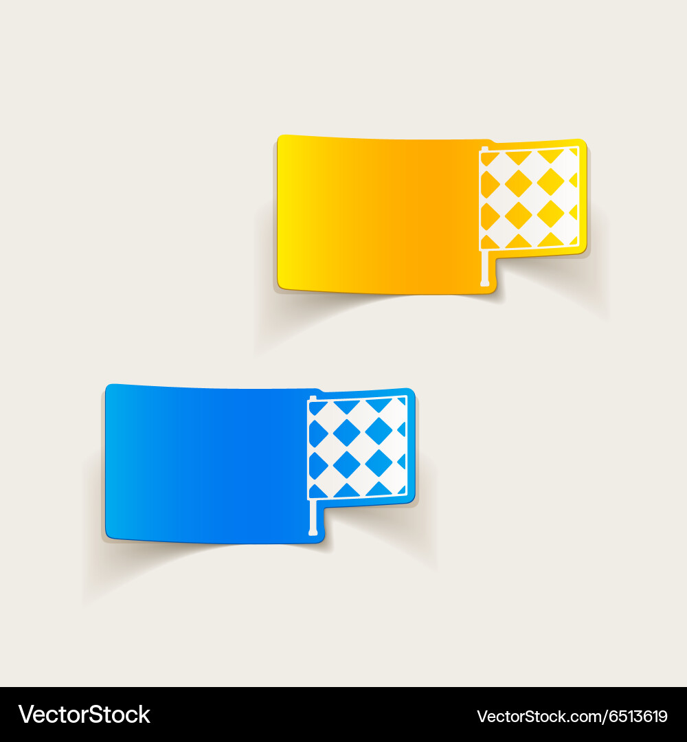 Realistic design element linesman flag Vector Image