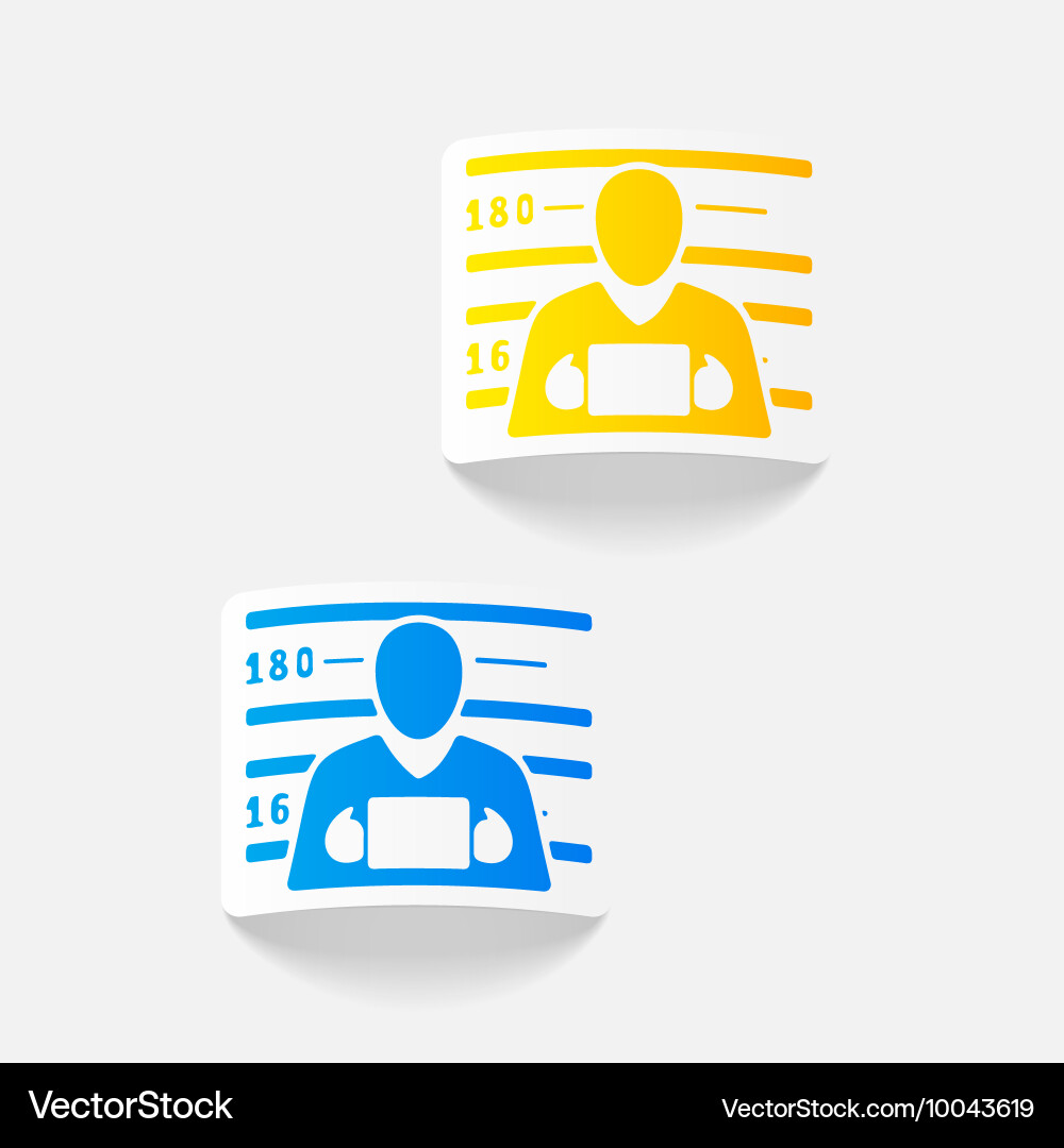 Realistic design element suspect vector image