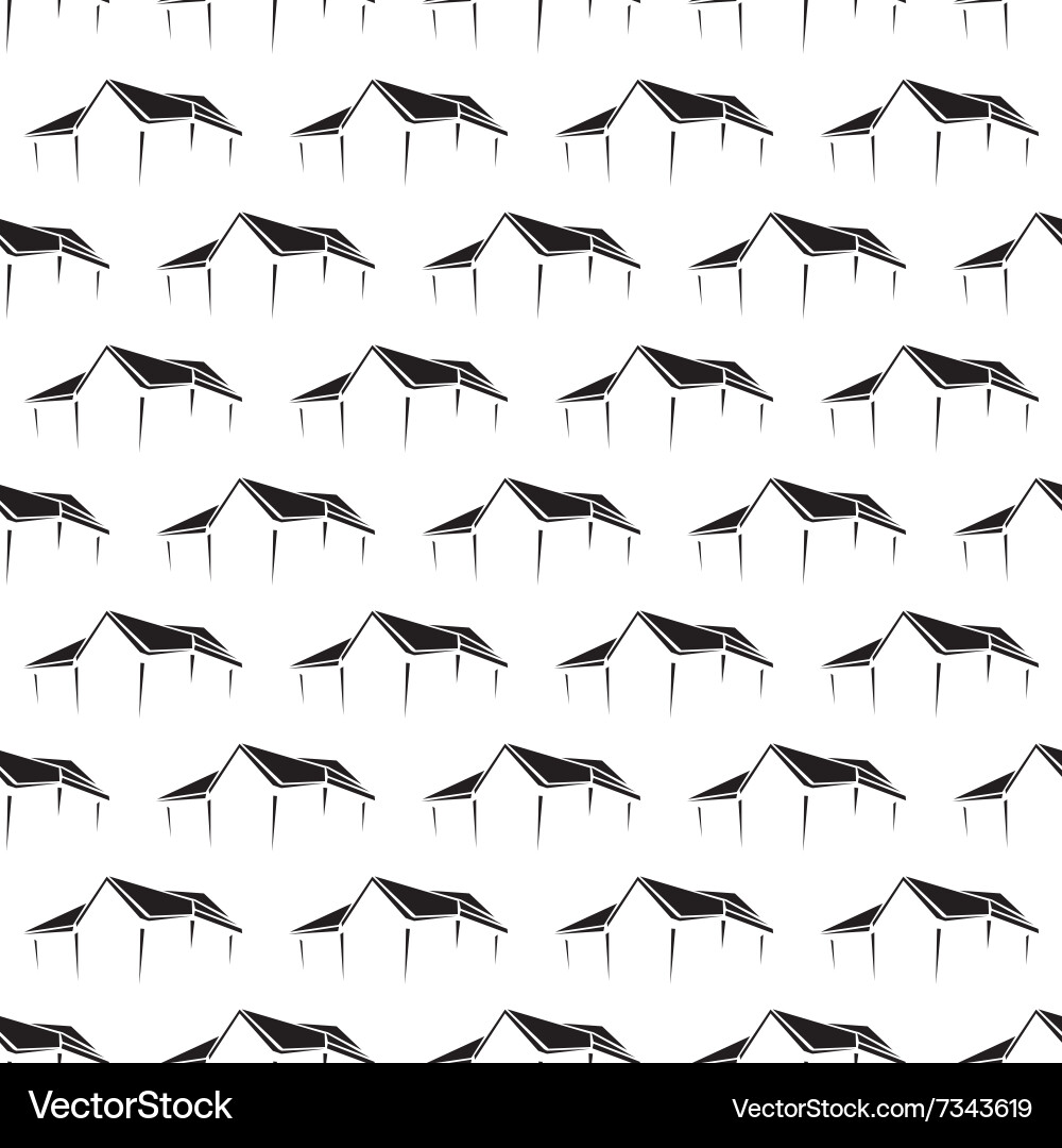 Seamless pattern of building vector image