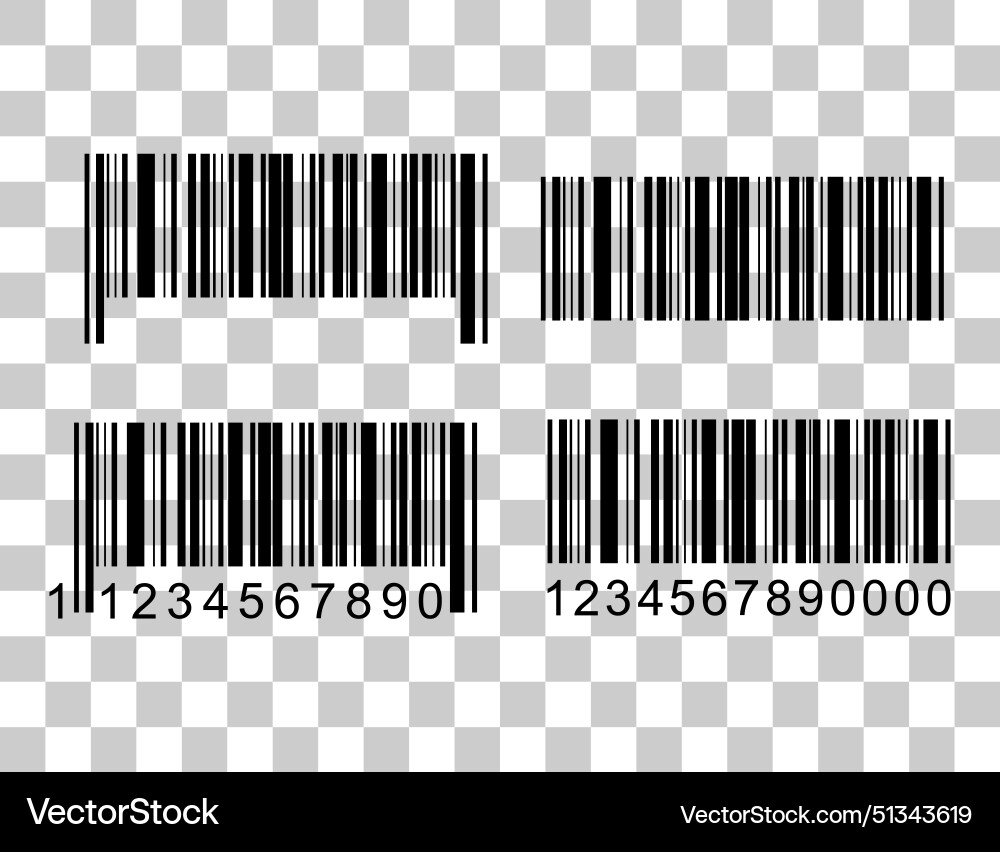 Set of barcode icon bar code for web flat design Vector Image