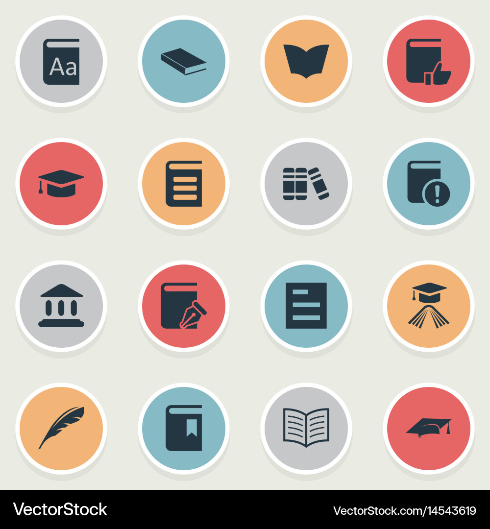 Set of simple knowledge icons Vector Image