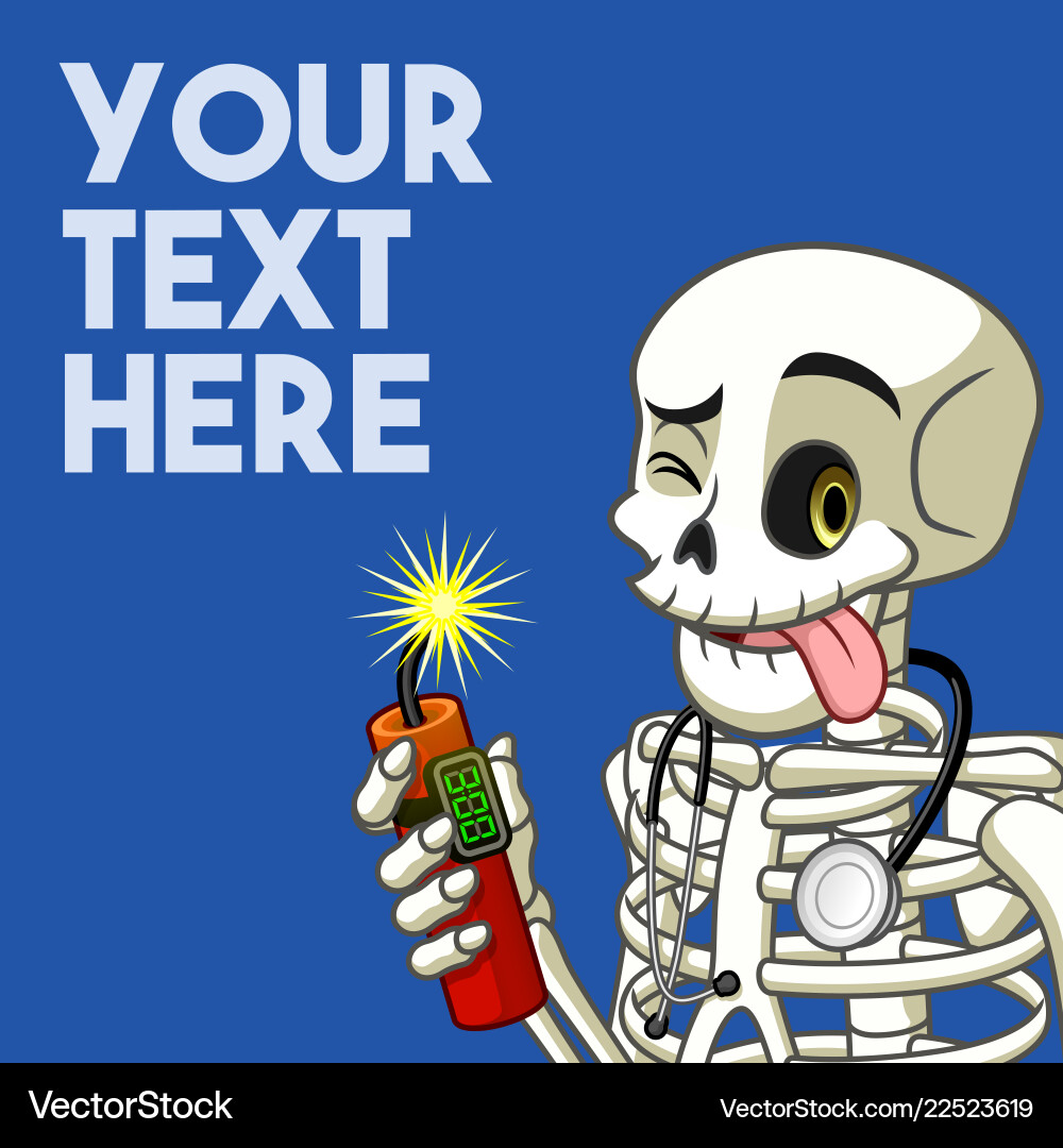 Skeleton with Dynamite vector image