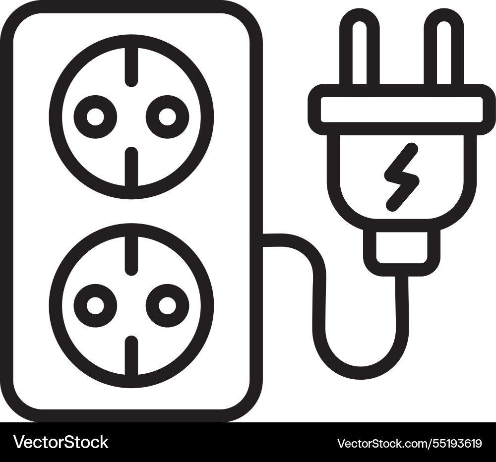 Socket line icon design Vector Image