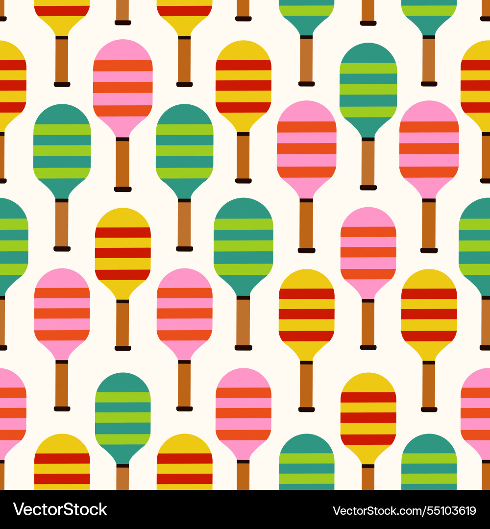 Striped Pickleball Pattern Vector Image