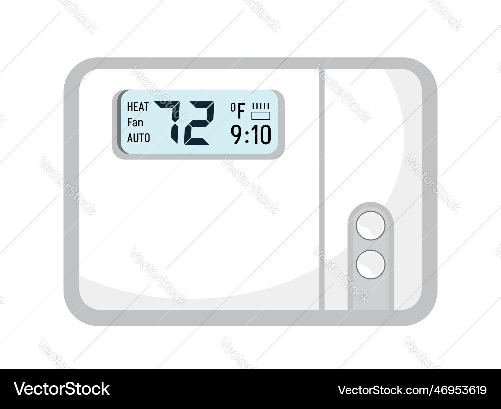 Thermostat controller with screen Thermostat controller with screen vector image