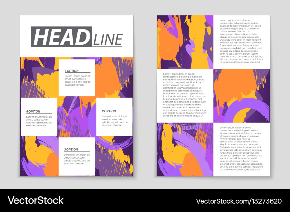 Abstract layout background set for art vector image