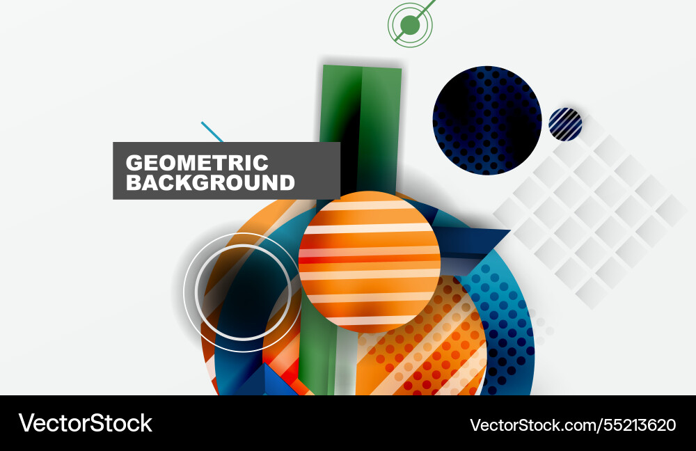 Dynamic complex geometric abstract background Vector Image