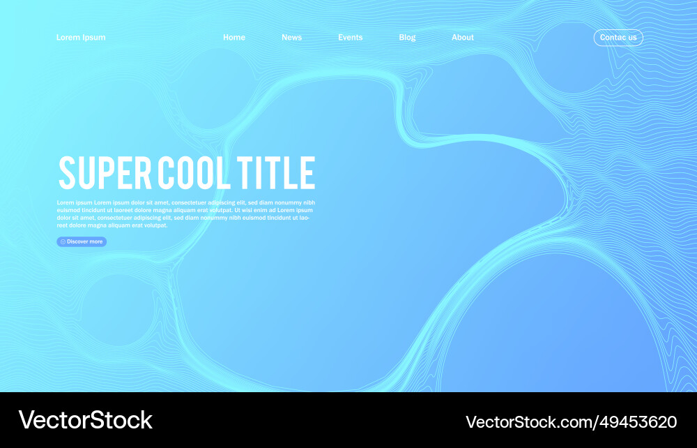 Landing page abstract design with dynamic line Landing page abstract design with dynamic line Vector Image