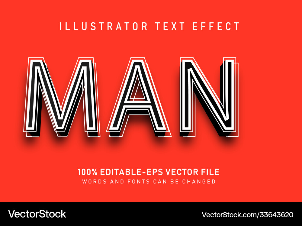 Man text effect Vector Image
