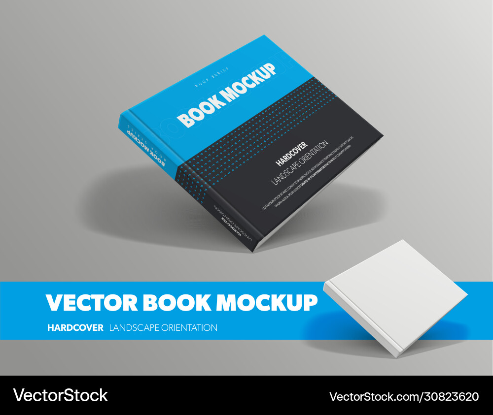 Mockup closed book with abstract pattern Mockup closed book with abstract pattern Vector Image