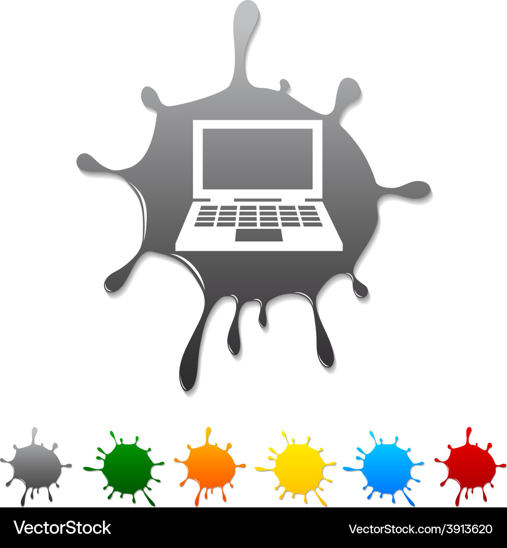 Notebook blot vector image