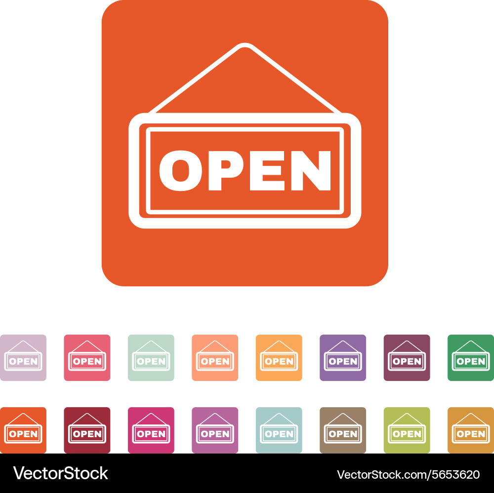 Open sign icon input and entrance symbol Vector Image