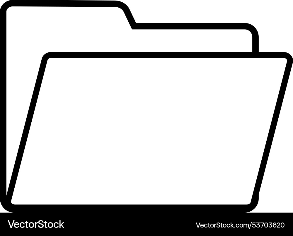 Outline folder icon file collection document Outline folder icon file collection document vector image