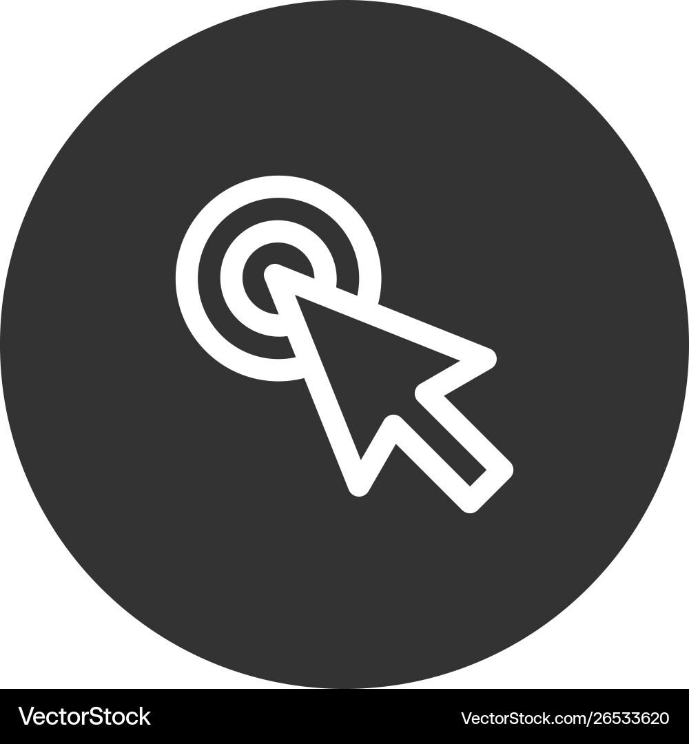 Pointer icon in modern style for web site Pointer icon in modern style for web site vector image