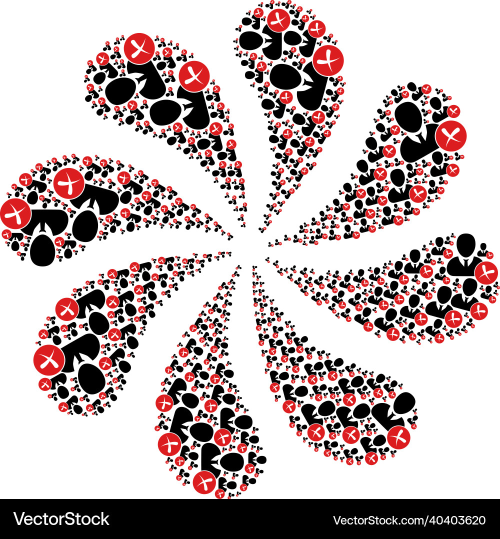 Remove user icon curl flower Vector Image
