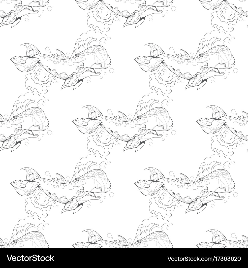 Seamless pattern with the image of a large blue vector image