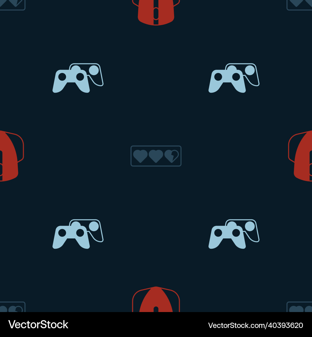 Set computer mouse game life bar and controller Set computer mouse game life bar and controller Vector Image