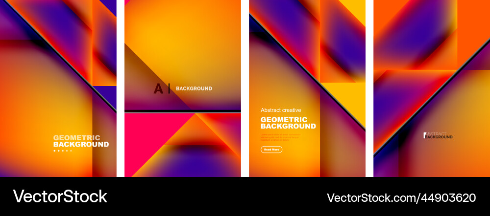 Set of abstract backgrounds - overlapping Vector Image