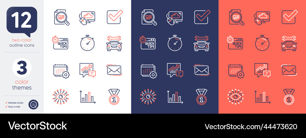 Set of best rank checkbox and quick tips line Set of best rank checkbox and quick tips line Vector Image