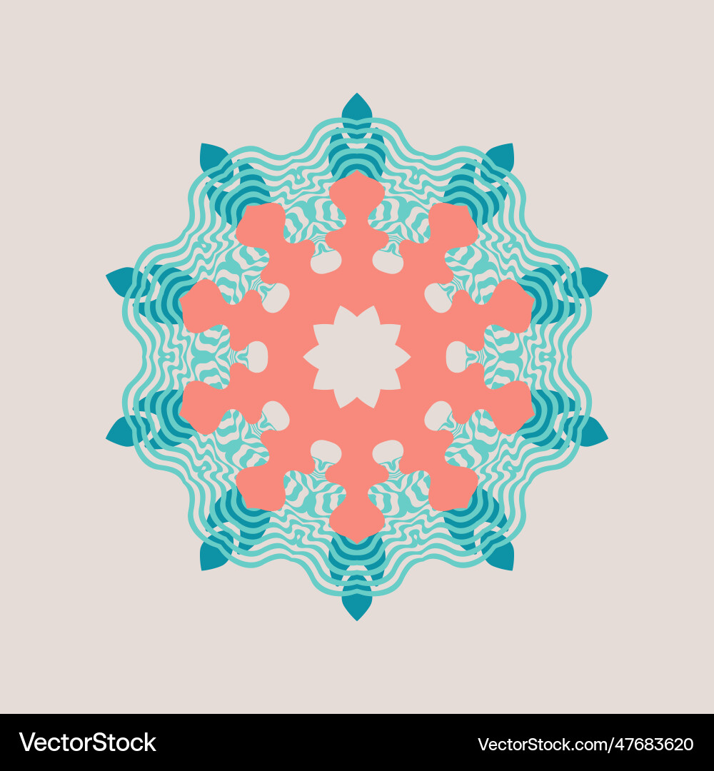 Symmetrical composition abstract element Vector Image