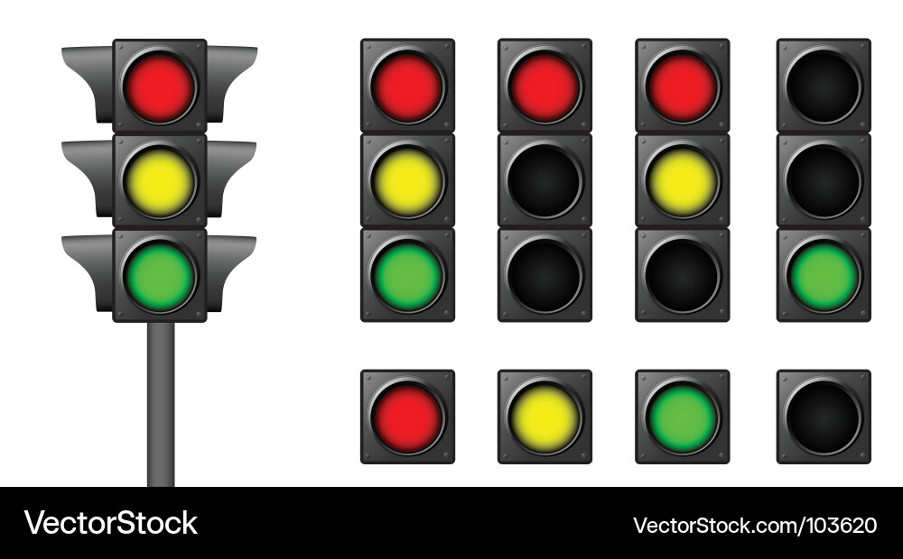 Traffic Signal Lights vector image