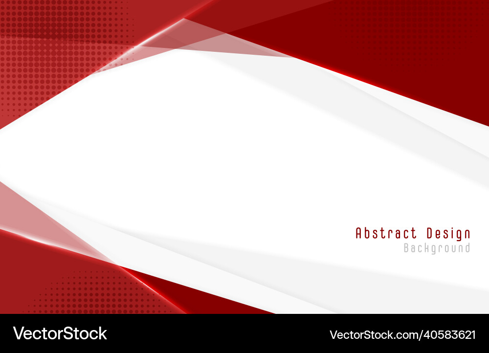 Abstract red template overlapping design vector image