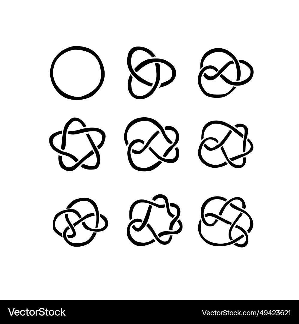 An abstract composition of black and white symbols Vector Image