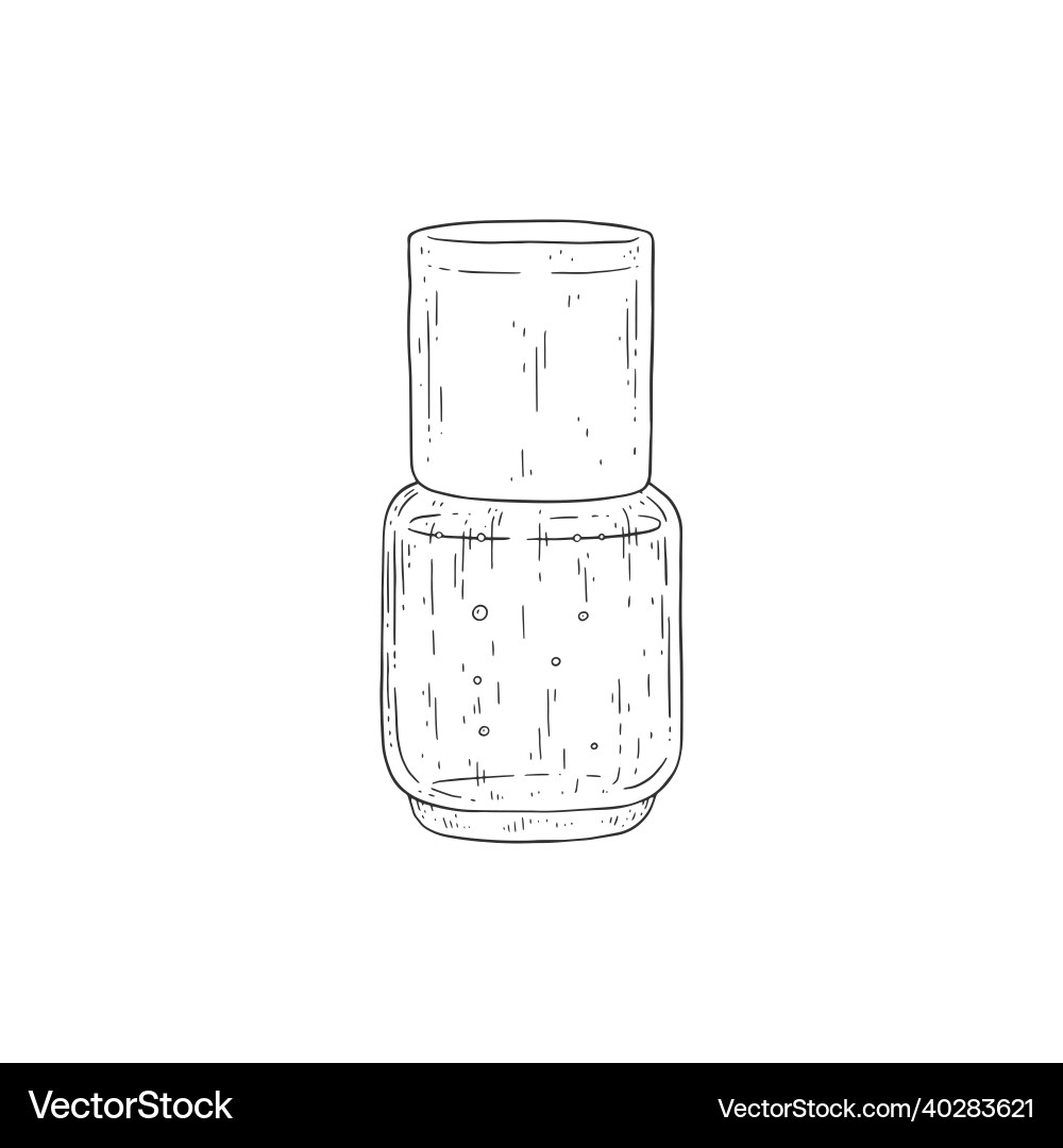Bottle or jar with cork for essential oil Bottle or jar with cork for essential oil Vector Image